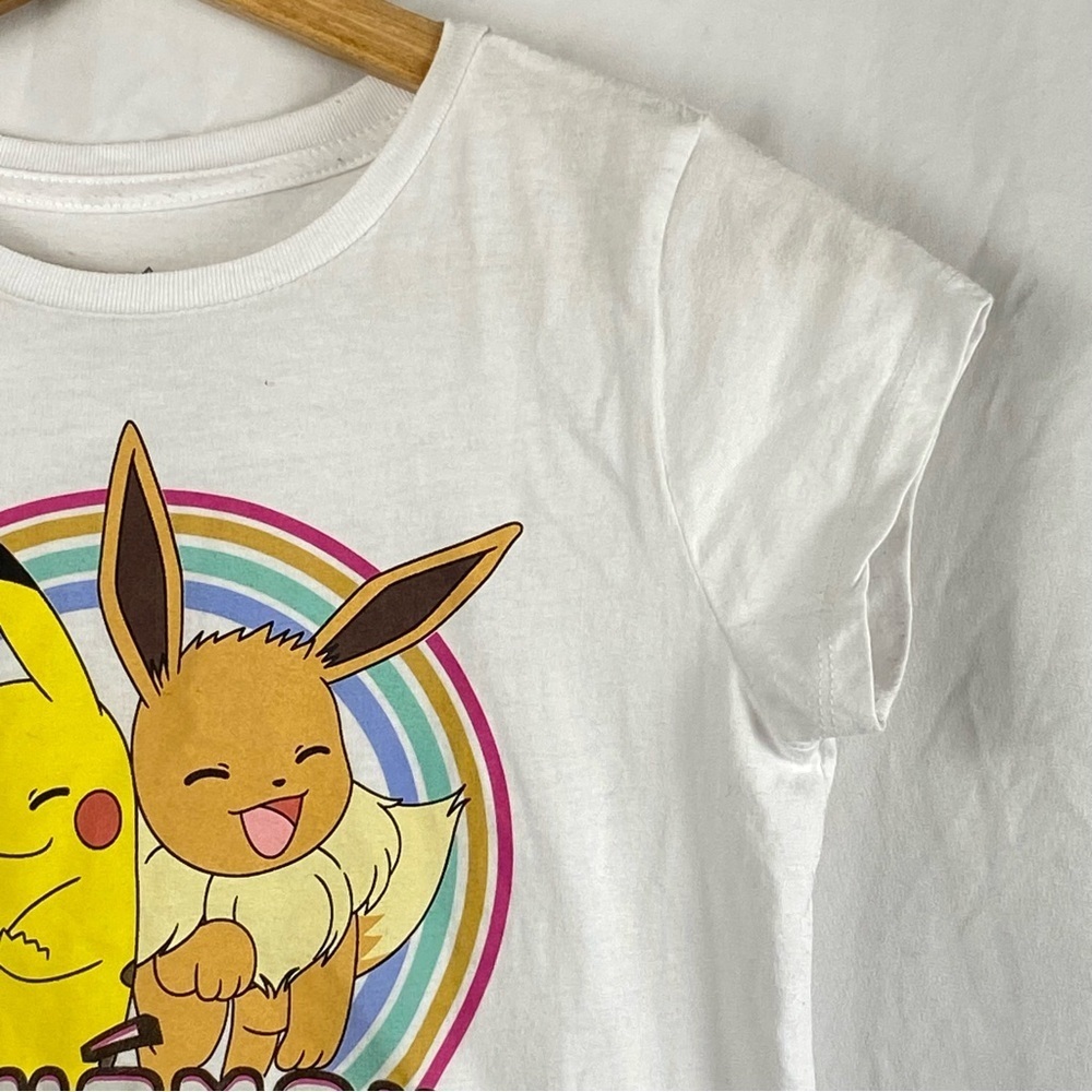 Pokemon Kids White T-Shirt Large 10/12 - Picture 5 of 16